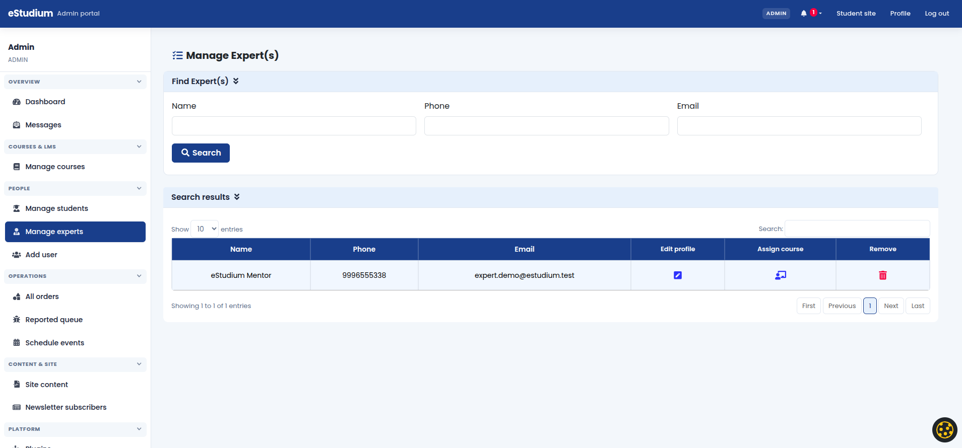 eMedhaa product screenshot