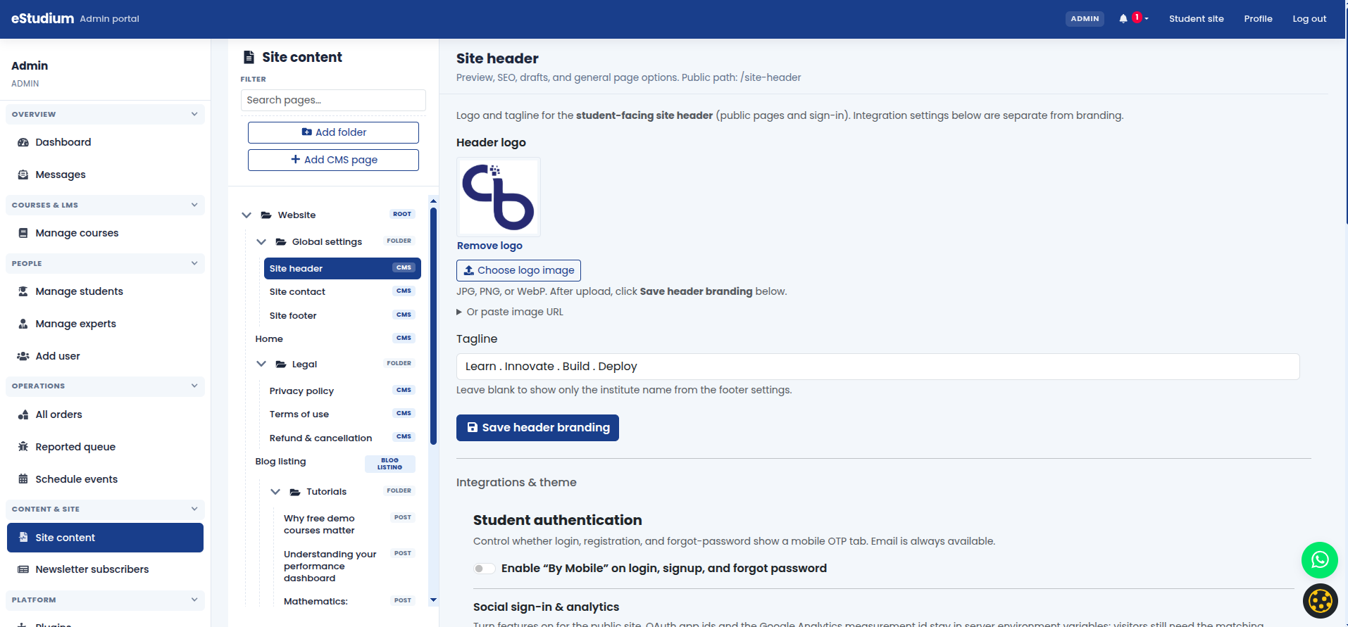 eMedhaa product screenshot