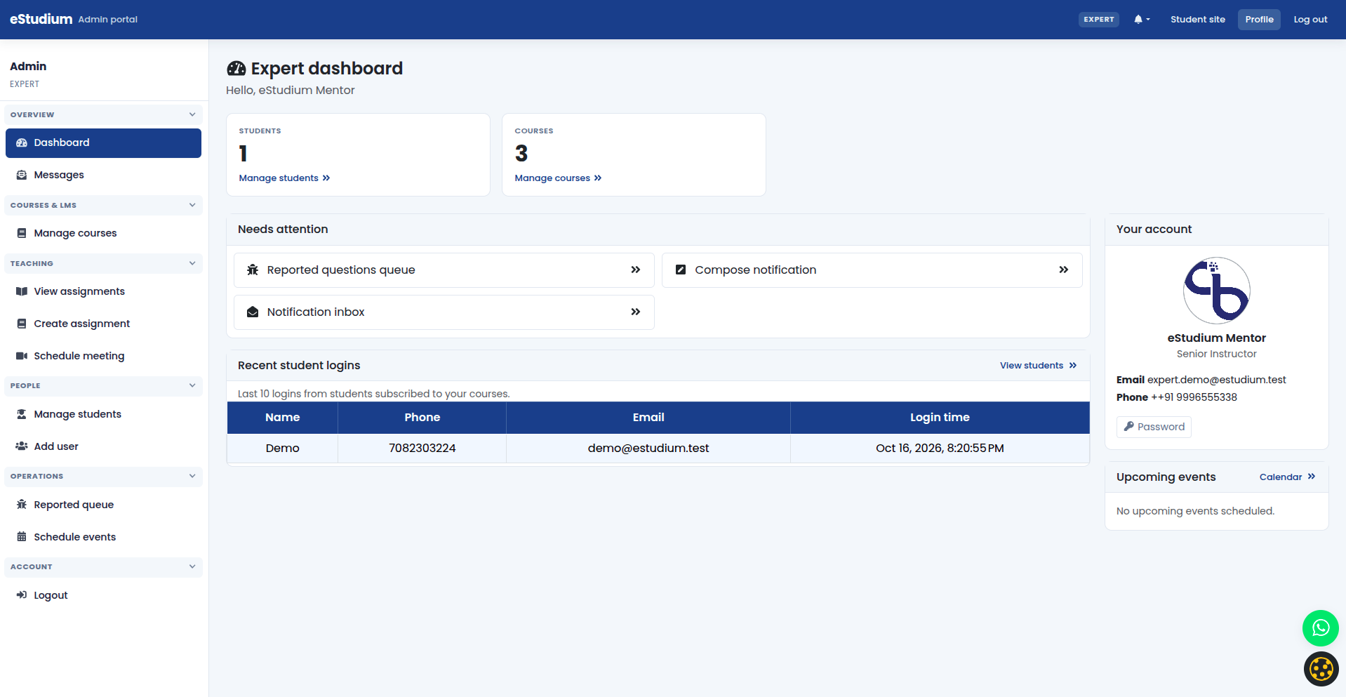 eMedhaa product screenshot