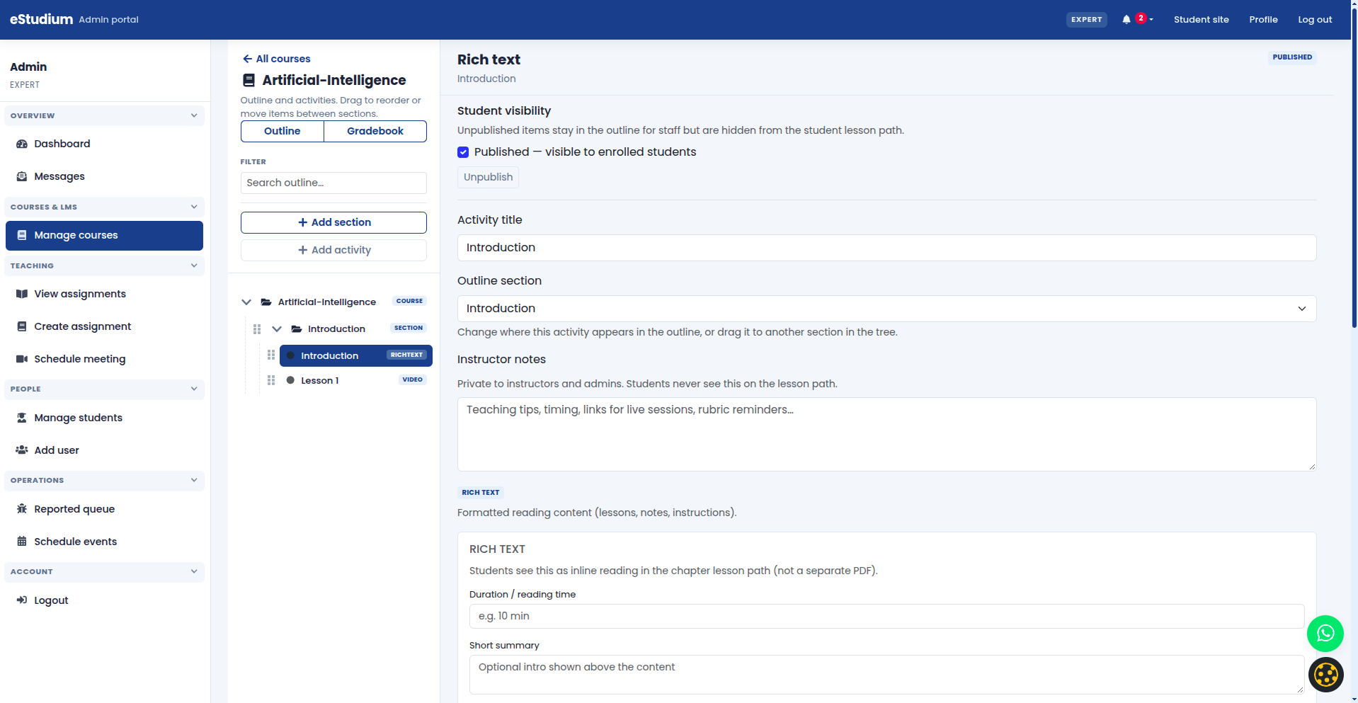 eMedhaa product screenshot