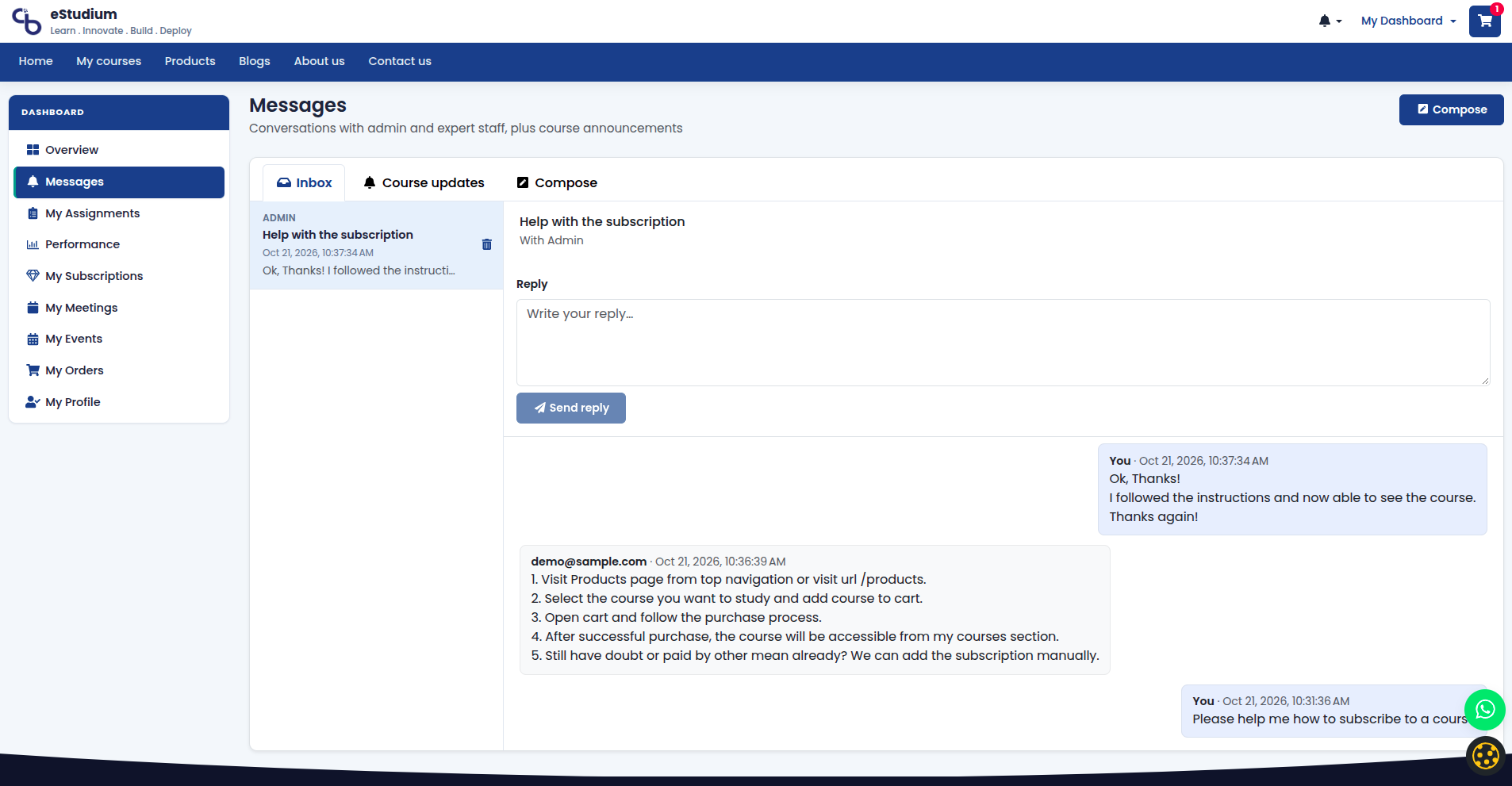 eMedhaa product screenshot
